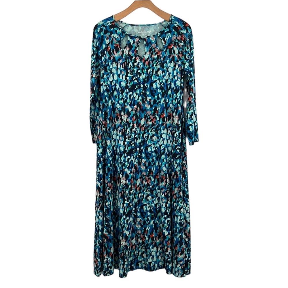 Soft Surroundings Brooke Maxi Dress Women’s Medium Petite‎ Maxi Exotic Aqua